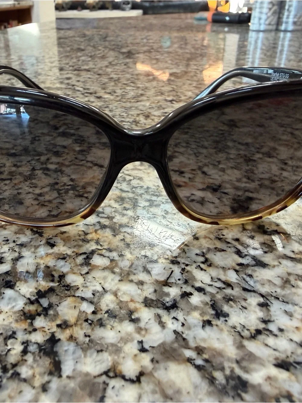 Maui Jim Two-Tone Brown Gradient Oversized Sunglasses